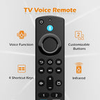 Replacement Voice Remote Control Fit for Fire Smart TV Stick(HD/4K Max/4K/Lite), TV Cube, Smart TV (3rd Gen, Pendant Design) for Samsung-TCL Smart TVs, Not for Roku