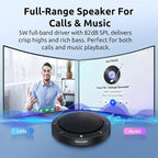 NEWORK Bluetooth Speakerphone for Conference Calls – AI Noise Reduction, 2 Mics, 5W Speaker, USB-C & USB-A Adapter, 10-14H Playtime, Compatible with Zoom/Teams/Skype/Meet
