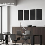 Olanglab Fiberglass Acoustic Wall Panels 4 Pack, 11.8'' x 23.6'' Sound Panels, Fabric Wrapped Sound Proof Panels for Walls (Black)