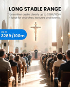 Avantree Audiplex M3 – Multi-Channel Assistive Listening System & Headphones for Church Translation, Classroom, 30ms Low Latency, Superior Sound, Wireless Audio Transmitter with 3 Clip-on Receivers
