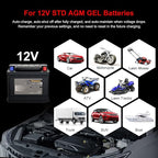 TowerTop 2/10/25 Amp 12V Smart Car Battery Charger, Fully Automatic Battery Maintainer with Engine Start, Auto Desulfator, Battery Repair, Winter Mode, for AGM, STD, Gel, Deep Cycle Batteries