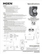 Moen Flo Smart Water Monitor and Automatic Shutoff Sensor, Wi-Fi Connected Water Leak Detector for 1-1/4-Inch Diameter Pipe, 900-002