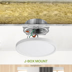 ASD LED 9" Round Flush Mount Ceiling Light Fixture, Low Profile Surface Lighting | 5CCT, Dimmable, Ultra-Thin, ETL Listed | 18W 1660LM 2700-6000K 120V | Kitchen, Bedroom, Hallway Lamp | White, 12 Pack