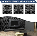 33 Pack 3D Textured Wall Panels 12x12'' – Durable PVC Wall Coverings, Easy Install & Waterproof – Modern Accent Decor for Living Room, Bedroom (Covers 33 Sq.Ft.)