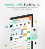 Cozyla Mate Digital Calendar+ 2: 24 Inch Wall Touch Screen Chore Chart Customizable Dashboard Smart Electronic Calendar for Family Schedules Meal Planner Supports All Google Play Apps Wall Mount Black