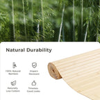 OUZUGIE 2 Pack 96x24 Inch Natural Bamboo Wall Panel – Carbonized Pole Wrap Paneling for Walls, Ceilings, Cabinets, Furniture – Ideal for Bedroom, Living Room & Office DIY Decor