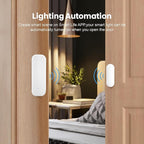WiFi Door Sensor: Wireless Window Sensor with App Alerts, Tuya Smart Contact Sensor for Home Security and Smart Home Automation, No Hub Required, Compatible with Alexa Google Assistant(4-Pack)