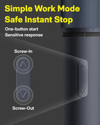HOTO Electric Screwdriver Kit, Upgraded 1/4'' Hex 25 Bits, Magnetic Lid, Rechargeable Cordless Screwdriver, 3 Torque Settings, 1500mAh Battery, LED Light, Ideal for Assembling Furniture, Home Repair