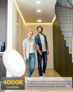 Sunco LED Disc Lights Ceiling 6 Inch, Flush Mount Disk Light, Recessed Can Lighting, 1050 LM, 15W (75W Equivalent), 4000K Cool White, Dimmable, Damp Rated ETL 4 Pack.
