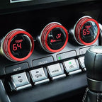 Auovo AC Knob Rings Covers Compatible with Subaru BRZ 2022-2026 for Toyota GR86 2022-2025 2026 Interior Accessories Air Climate Control Switch Knob Button Ring (Air Conditioning Knobs Cover-3PCS, Red)