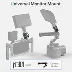 Leaplumin Field Monitor Mount Monitor Holder with Cold Shoe, 1/4" Screw for 5" & 7" Field Monitor Mount Support 360° Swivel &180° Tilt Adjustment,Aluminum Camera Monitor Mount for Camera Hot Shoe