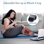 Air Compression Leg Massagers for Circulation and Pain Relief with Heat, Cordless Wearable Thigh or Calf Leg Massagers, 4 Modes 3 Intensities Relax for Home Office Gym, Gift for Men Women (Pair)