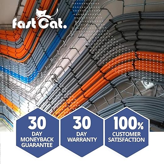 fast Cat. Speaker Wire 16 Guage 2C, UL Listed & CMR/CL3R-FT4 Rated - Speaker Cable w/PVC Jacket, 100% Oxygen-Free Pure Bare Copper - (65) HighFlex 16 Guage Wire - in-Wall Use-500ft Bulk Cable, Blue