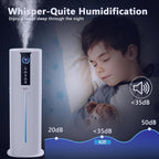 9L Smart Humidifiers for Bedroom Large Room, 2.3Gal Cool Mist Top Fill Diffuser App & Remote Control, 3 Mist Modes, Quiet Humidifier for Home Office Plant (APP White)