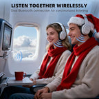 Wothfav Bluetooth 5.3 Wireless Audio Transmitter & Receiver, 3.5mm AUX Adapter, Supports 2 AirPods or Headphones, 25+ Hr Battery Life, Airplane Bluetooth Adapter for Travel, Flight, TV, Car & Gym
