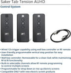 Elite Screens Saker Tab-Tension AcousticProUHD RC1 Kit, 120-INCH 20" Drop Acoustically Sound Transparent Projector Screen, SKT120UH2-E20-AUHD