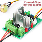 RioRand Upgraded Adjustable DC Motor Speed PWM Controller 10V 12V 24V 30V Reversing Switch 120W