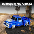 Vintage Pickup Truck Bluetooth Speaker, Retro Truck Model with HD Sound, Built-in Mic, LED Party Lights, TWS Dual Pairing, Multi-Interface Output, Portable Outdoor Speaker for Parties & Beach (BLUE)