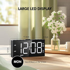 Mesqool Loud Alarm Clock for Heavy Sleeper, with Vibration for Hearing Impaired Deaf, Annoying Clock for Bedroom,USB Port,Dual Alarm with Snooze