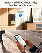 TCL D2 Plus Fingerprint Smart Lock, Wi-Fi Keyless Entry Door Lock, IP55 Weatherproof, Built-in Doorbell, Auto Lock, Easy Install, Brushed Nickel