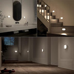 Lyridz Rechargeable Motion Sensor Night Light, Cool White LED Stick-on Closet Light with Dusk to Dawn Sensor, 1-20LM Stepless Adjustable Brightness for Bedroom, Wall, Kitchen, Stairs, Hallway, 2-Pack