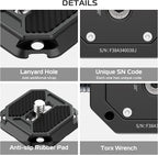 FALCAM F38 Quick Release Kit V1, Plate for DSLR/Mirroless Camera Compatible with Arca Swiss and Clamp for Tripod/Stablizer/Gimbal/Slider-2268