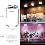 Yiliaw 6 Pack LED Puck Lights Remote Control 16 Color Changeable Under Cabinet Lights, Battery Operated Lights Night Light with Dimmer & Timmer for Closet Bedroom Kitchen, White