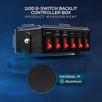 Ultra Bright Lightz 1100 6-Switch Backlit Controller Box | Emergency Vehicle Strobe Warning Lights | Siren | Speaker