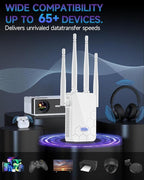2026 WiFi Extender Internet Booster, 10000 Sq.ft Long Range Repeater Wireless Routers Amplifier, Mesh Wi-Fi 80% Faster | Broader Than Ever, Support More Network Devices at Home, 1-Tap Setup