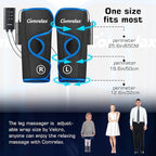 comrelax Rechargeable Leg Massager with Heat for Circulation Air Compression Pain Relief Calf Foot Massager Electric Machine Massage Handheld Controller 3 Intensities 3 Modes