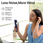 JISULIFE Portable Handheld Fan, Mini 3 In 1 with Rechargeable Battery, Personal Pocket Fan for Travel, Outdoor, USB Power Bank, Flashlight, Essential Ideal Gifts for Summer/Vacation/Concert - Blue