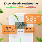 INKBIRD CO2 Monitor Ndir CO2 Detector 3 in 1 Meter | Carbon Dioxide & Temperature & Humidity Air Quality Monitor Indoor Battery Powered | Dual Alarm System | for Home, Office, RV, Grow Tent (IAM-O2)