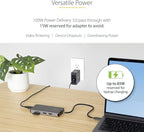 StarTech.com 8-in-1 Mini Docking Station for Windows, ChromeOS and Ubuntu, Dual 4K 60Hz HDMI Video, HDR10, USB 5Gbps Hub, 100W Laptop Charging, GbE, SD, MicroSD