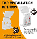 Garage Door Bracket for Ring Alarm Contact Sensor 2nd Gen | Secure Mount with Quick-Snap Clip & Screws | Easy Install Accessory (White Sensor Not Included)