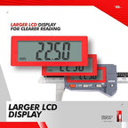 UNIPEC Absolute Digital Depth Caliper 0-150mm / 0-6", ±0.02mm Accuracy, 0.01mm/0.0005" Resolution, Electronic Depth Gauge with Locking Dial, Precision Measuring Tool for Machining & Inspection
