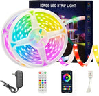 ATHONO 130 ft(2 Rolls of 65ft) IC+RGB,Led Lights for Bedroom,Music Sync Color Changing,Led Strip Lights,with Remote App Control, Led Lights for Room Home Kitchen Decor Party