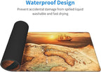 Antique World Map Extended Big Mouse Pad Large,XL Gaming Mouse Pad Desk Pad,31.5x11.8inch Long Computer Keyboard Mouse Mat Mousepad with 3mm Non-Slip Base for Home Office Work