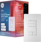 GE Cync Keypad Dimmer Smart Switch, Highly Customizable Dimmer Switch, Compatible with Alexa and Google Home, Matter Compatible, Easy to Install Smart Light Switch (1 Pack)