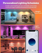 Sunco 4 Pack LED Recessed 6 Inch, Smart RGBW Color Changing Can Lights, High Brightness 1200 LM, 14W, Retrofit Installation, Compatible with Amazon Alexa & Google Assistant - UL