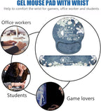 Keyboard Wrist Rest and Mouse Pad Wrist Support Set with Coasters, Inspirational Quote She Believed She Could So She Did Wrist Support Mouse Pad with Non-Slip PU Base for Computer Laptop Home Office