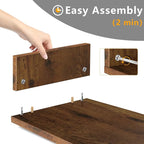 TAVR Dual Monitor Stand Riser, Computer Monitor Stands for 2 Monitors, Extra Long Multifunctional Desktop Organizer Riser for Computer, Laptop, PC, Printer, TV, Max 43.3" Length, Rustic Brown