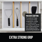 GORILLA GRIP powerGRIP Drawer Shelf and Cabinet Liner, Thick Strong Hold, Non-Adhesive Liners Protect Kitchen Cabinets and Cupboard, Bathroom Drawers, Easy Install, Breathable Mat, 24" x30' Light Gray