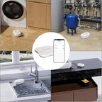 WiFi Water Leak Detector for Home with App Notification, 1 Gateway+10 Sensor, 120dB Flood/Drip Alarm for Basement/Kitchen/Bathroom/Toilet/Laundry Room, Under Sink/Drain/Pipe Leakage, W13+WD61x10-White