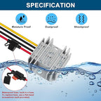 DC 12V Step Up to 24V 3A Boost Converter 72W DC Voltage Regulator Power Converter Waterproof Module Transformer for Golf Cart Club Car Recreational Vehicle