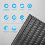 Art3d 12-Pack Slat Design 3D Wall Panels for Interior Wall Decor, 2x4 FT PVC Decorative Drop Ceiling Tiles - Black
