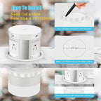 Automatic Pop up Outlet, Wireless Charger Power Strip Surge Protector Recessed Outlet, 4 AC Plug + Type-A and Type-C USB Port Outlets for Countertop Kitchen Island Conference Workbench, ETL Listed