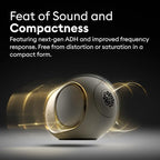 Devialet - Phantom Ultimate 98 dB - Light Pearl - Zero Distortion - High-Resolution Audio Processing - Multiroom Sync. - Home Audio Speaker