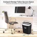 VidaTeco Paper Shredder for Home Office10-Sheet Cross-Cut Shredder with US Patented Cutter,Also Shreds Card/CD/Clip,Paper Shredding Machine for Home Use Heavy Duty with Jam Proof,3.9-Gallon Bin