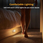 Lyridz Rechargeable Battery Night Light with Motion Sensor, Portable Mini Warm White LED Stick-on Closet Light, Adjustable Brightness for Bathroom, Bedroom, Kitchen, Cabinet, Stairs, Hallway, 2-Pack