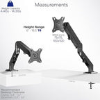 VIVO Heavy Duty Single Monitor Tension Arm for up to 27 inch Screens, Holds 14.3 lbs, Premium Desk Mount Stand, Black, STAND-V101O